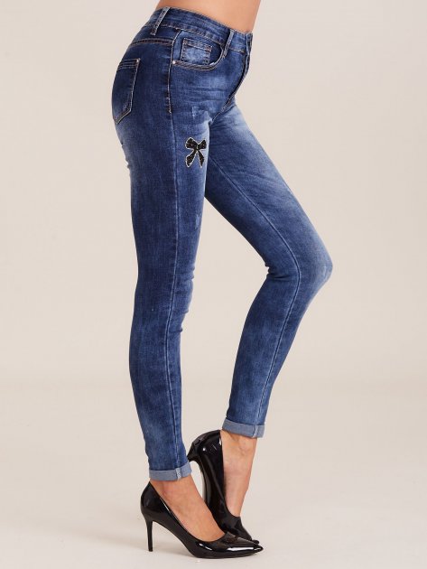 Spodnie jeans-JMP-SP-MG511.08-ciemny niebieski