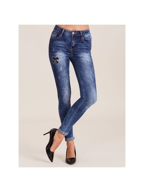 Spodnie jeans-JMP-SP-MG511.08-ciemny niebieski