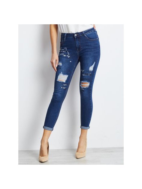 Spodnie jeans-JMP-SP-F2436.55P-ciemny niebieski