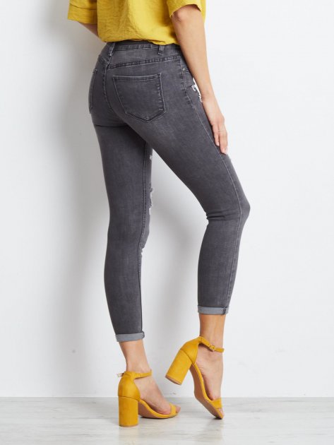 Spodnie jeans-JMP-SP-F2437.54P-ciemny szary