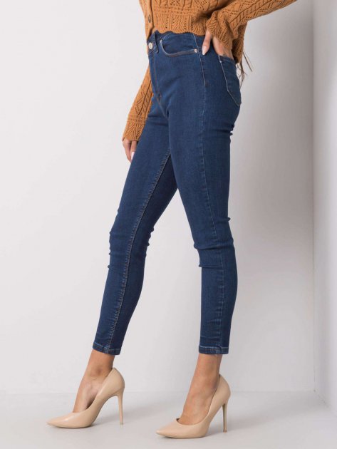 Spodnie jeans-320-SP-2614.05P-ciemny niebieski