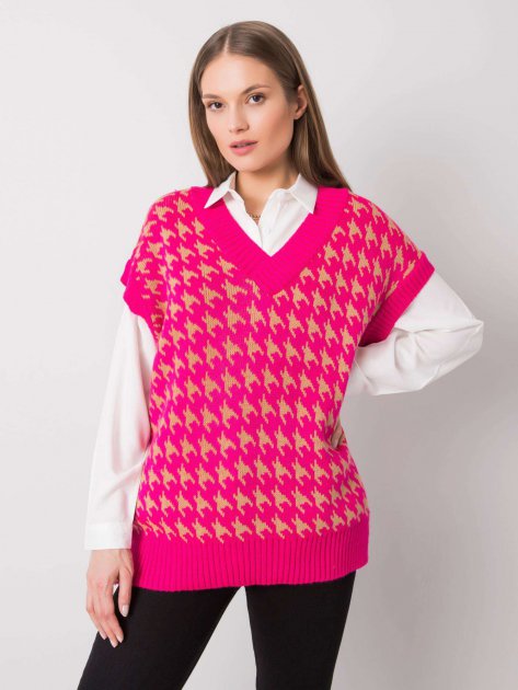 Sweter-269-SW-16500.37-fluo różowy