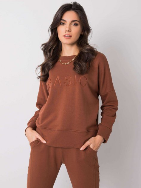 Bluza-RV-BL-6080.19-ciemny brązowy