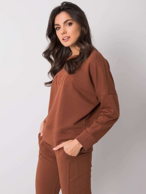 Bluza-RV-BL-6080.19-ciemny brązowy