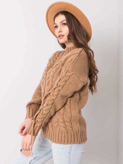 Sweter-CA-SW-3733.74-camelowy