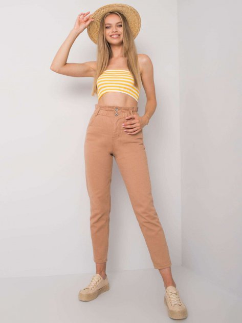 Spodnie jeans-336-SP-2141.32P-camelowy