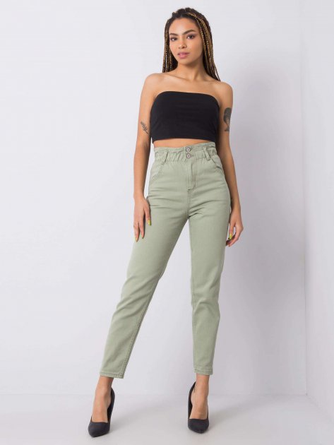 Spodnie jeans-336-SP-2156.33P-pistacjowy