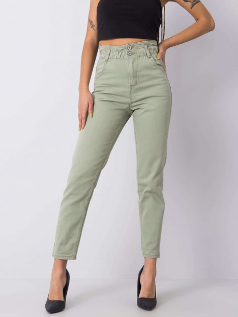 Spodnie jeans-336-SP-2156.33P-pistacjowy