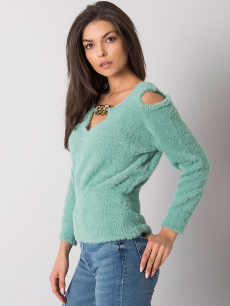 Sweter-LC-SW-7033.27X-mietowy