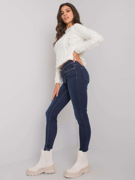 Spodnie jeans-D85035C62220D253-ciemny niebieski