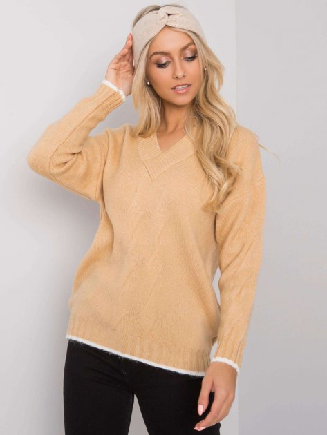 Sweter-ASM-SW-7433.96-camelowy