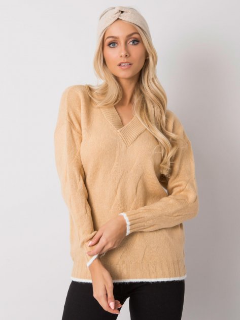 Sweter-ASM-SW-7433.96-camelowy