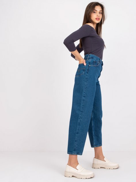 Spodnie jeans-RO-SP-2503.64-ciemny niebieski