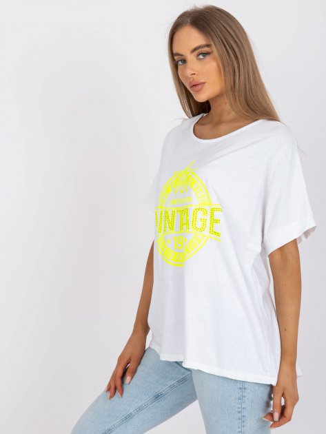 T-shirt-DHJ-TS-6860.26X-biało-żółty