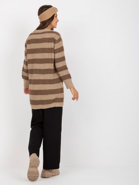 Sweter-LC-SW-8030.29P-ciemny bezowy