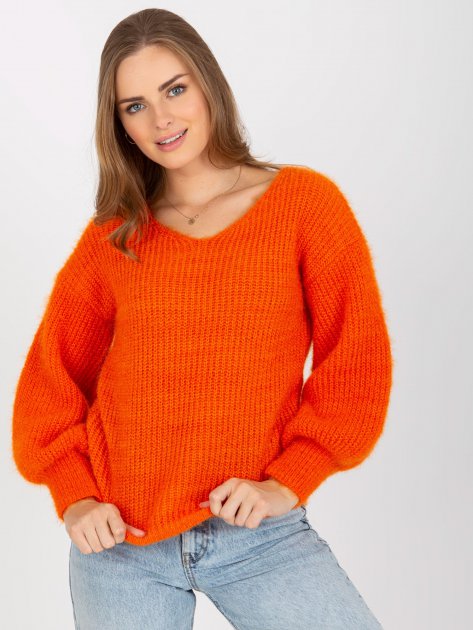 Sweter-TW-SW-BI-9029.84-pomarańczowy