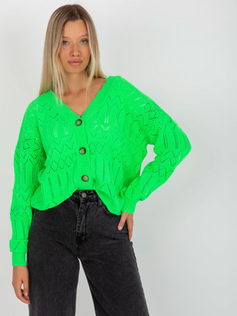 Sweter-LC-SW-8022.04P-fluo zielony