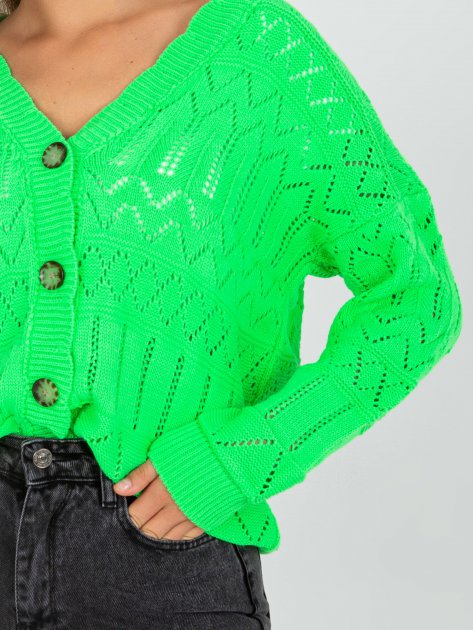 Sweter-LC-SW-8022.04P-fluo zielony