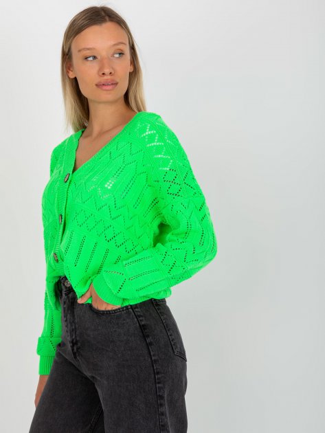 Sweter-LC-SW-8022.04P-fluo zielony