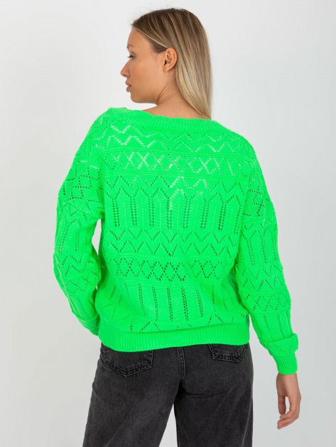 Sweter-LC-SW-8022.04P-fluo zielony