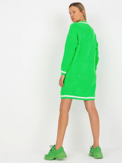 Sweter-LC-SW-8023.55P-fluo zielony