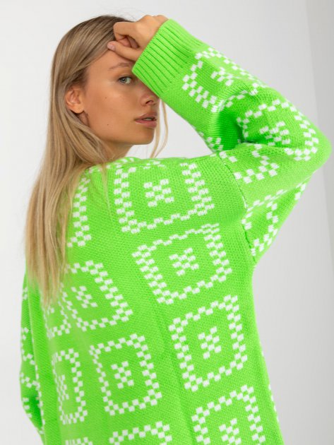 Sweter-LC-SW-0296.08P-fluo zielony