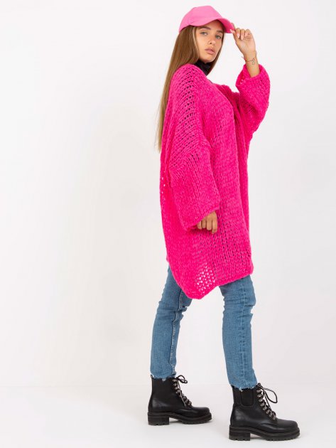 Sweter-TW-SW-BI-M2202.29X-fluo różowy