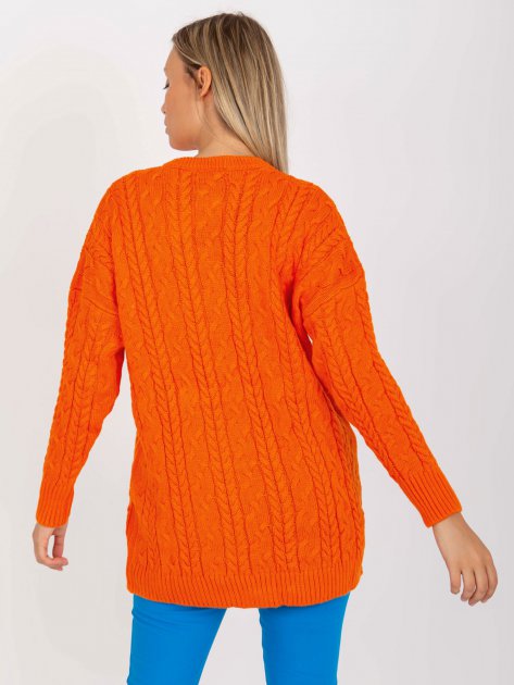 Sweter-LC-SW-8010.22P-pomarańczowy