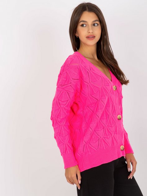 Sweter-LC-SW-8035.06X-fluo różowy