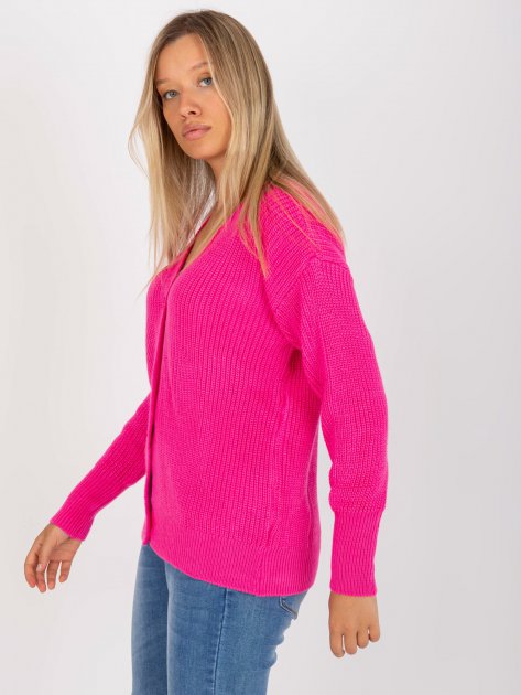 Sweter-LC-SW-0321.06X-fluo różowy