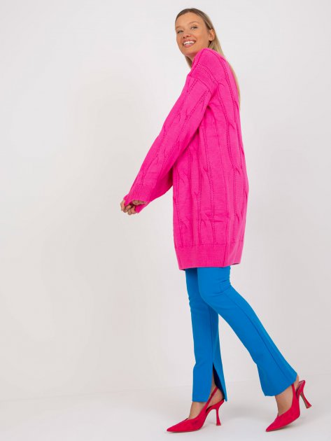 Sweter-LC-SW-0297.35P-fluo różowy