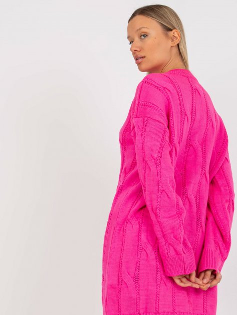 Sweter-LC-SW-0297.35P-fluo różowy