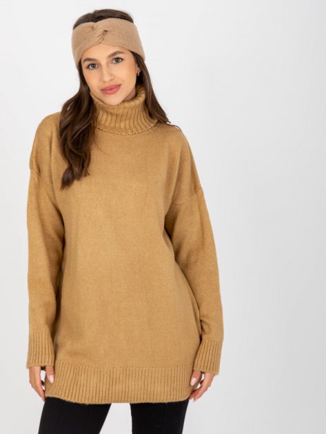 Sweter-LC-SW-0331.89P-camelowy