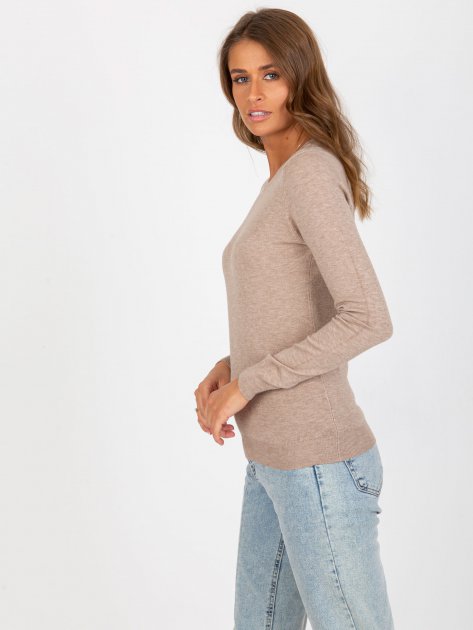 Sweter-NM-SW-J52001.06P-ciemny bezowy