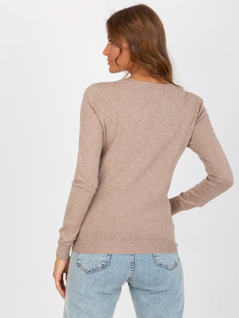 Sweter-NM-SW-J52001.06P-ciemny bezowy