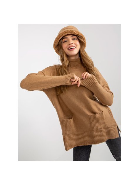 Sweter-RV-SW-7051.95P-camelowy