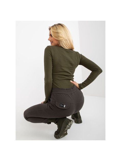 Spodnie dresowe-RV-DR-8369.89P-ciemny khaki