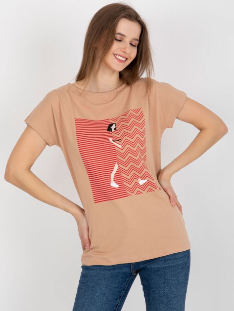 T-shirt-FA-TS-8406.82P-camelowy