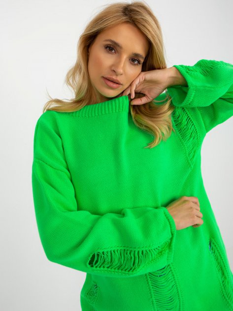 Sweter-BA-SW-8043.03-fluo zielony