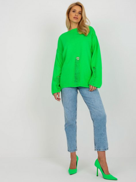 Sweter-BA-SW-8043.03-fluo zielony