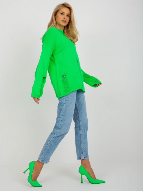 Sweter-BA-SW-8043.03-fluo zielony