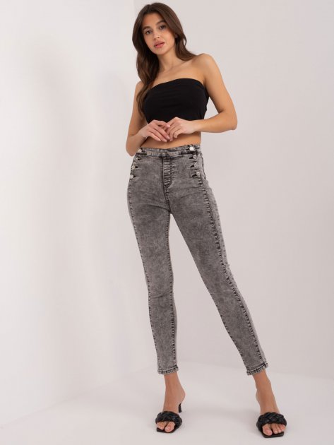 Spodnie jeans-NM-SP-M516.38P-ciemny szary