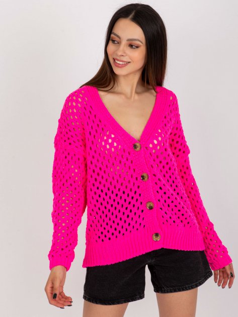 Sweter-BA-SW-9009.26P-fluo różowy