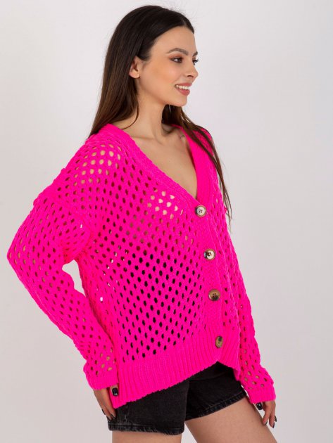 Sweter-BA-SW-9009.26P-fluo różowy