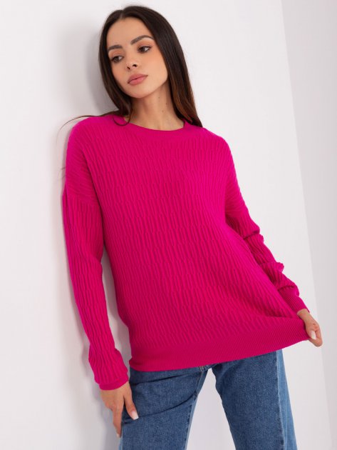 Sweter-AT-SW-2338.14P-fuksjowy