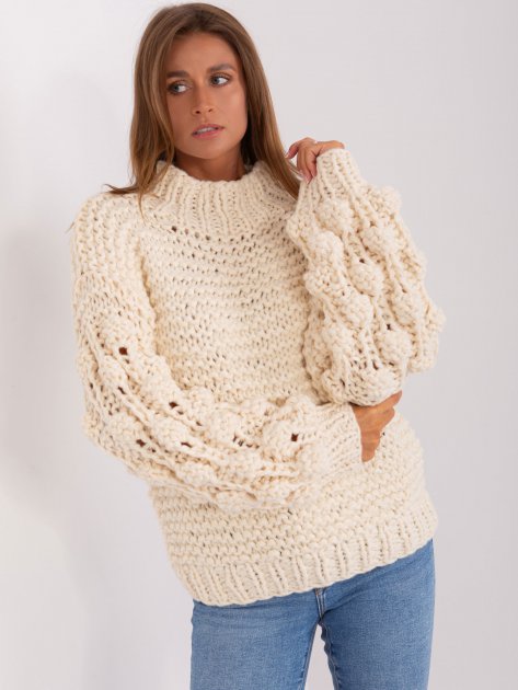 Sweter-AT-SW-2382.97P-jasny beżowy