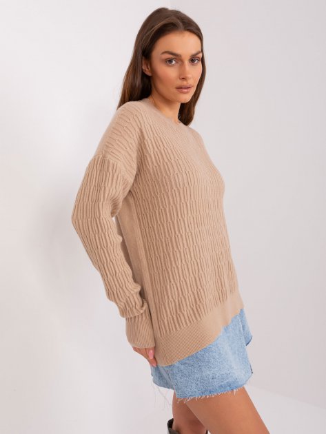 Sweter-AT-SW-2338.14P-beżowy