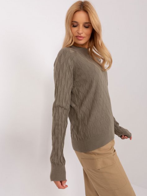 Sweter-AT-SW-2326.37X-oliwkowy