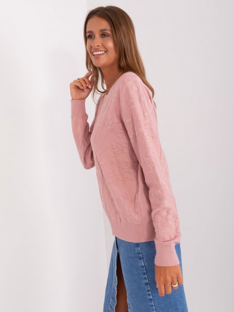 Sweter-AT-SW-2231.99P-jasny różowy