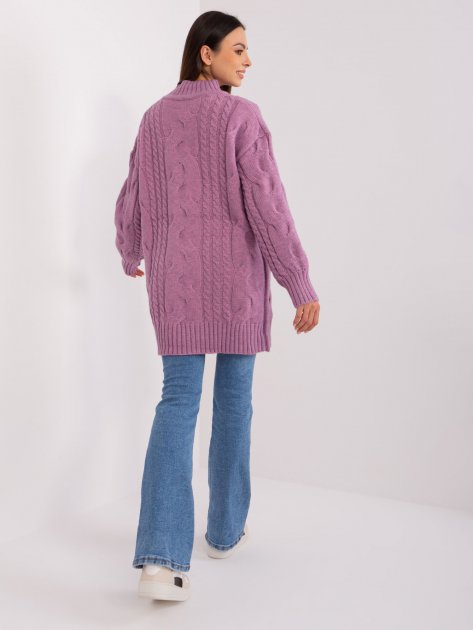 Sweter-AT-SW-2367-1.35P-fioletowy